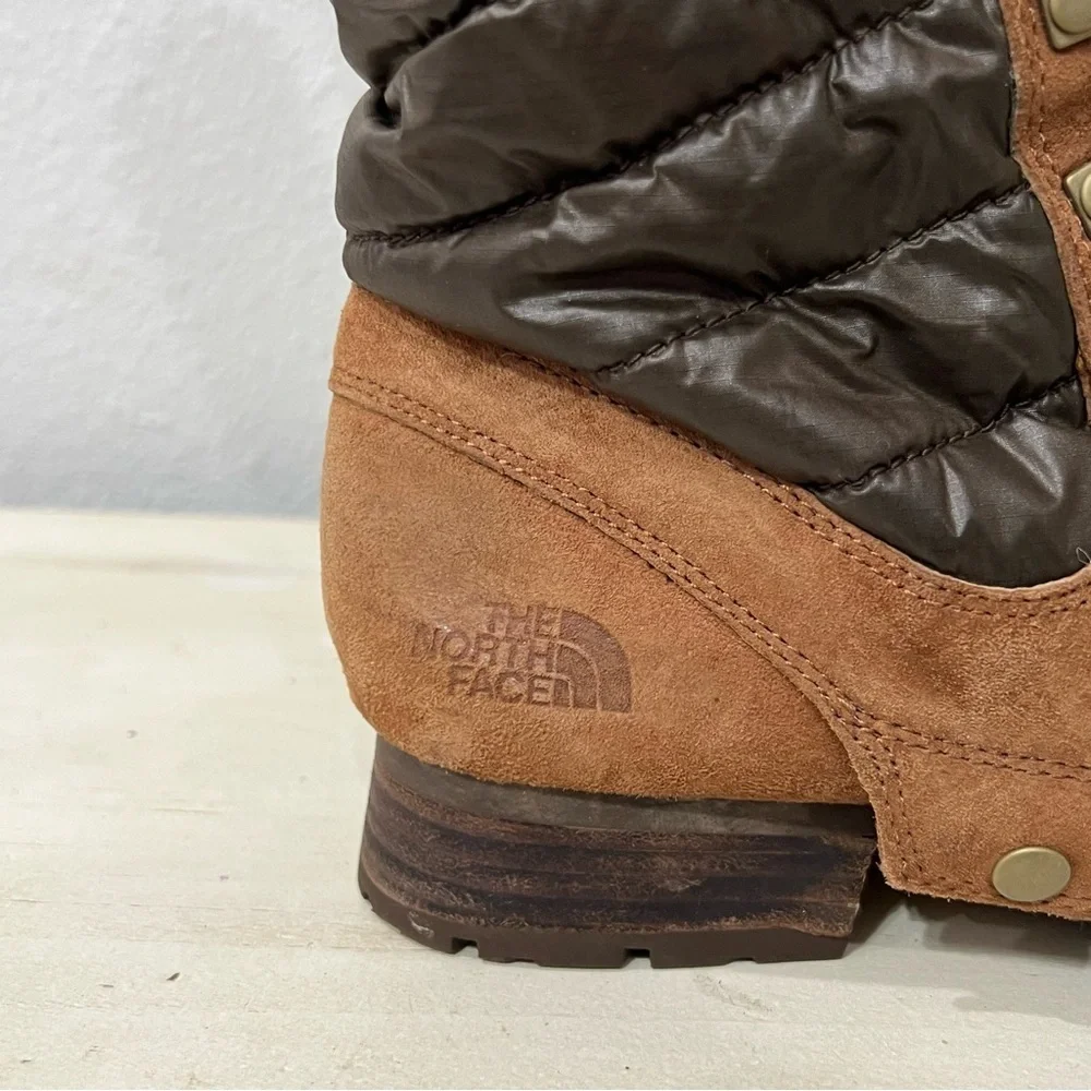 The North Face Brown Leather Lace Up Winter Boots